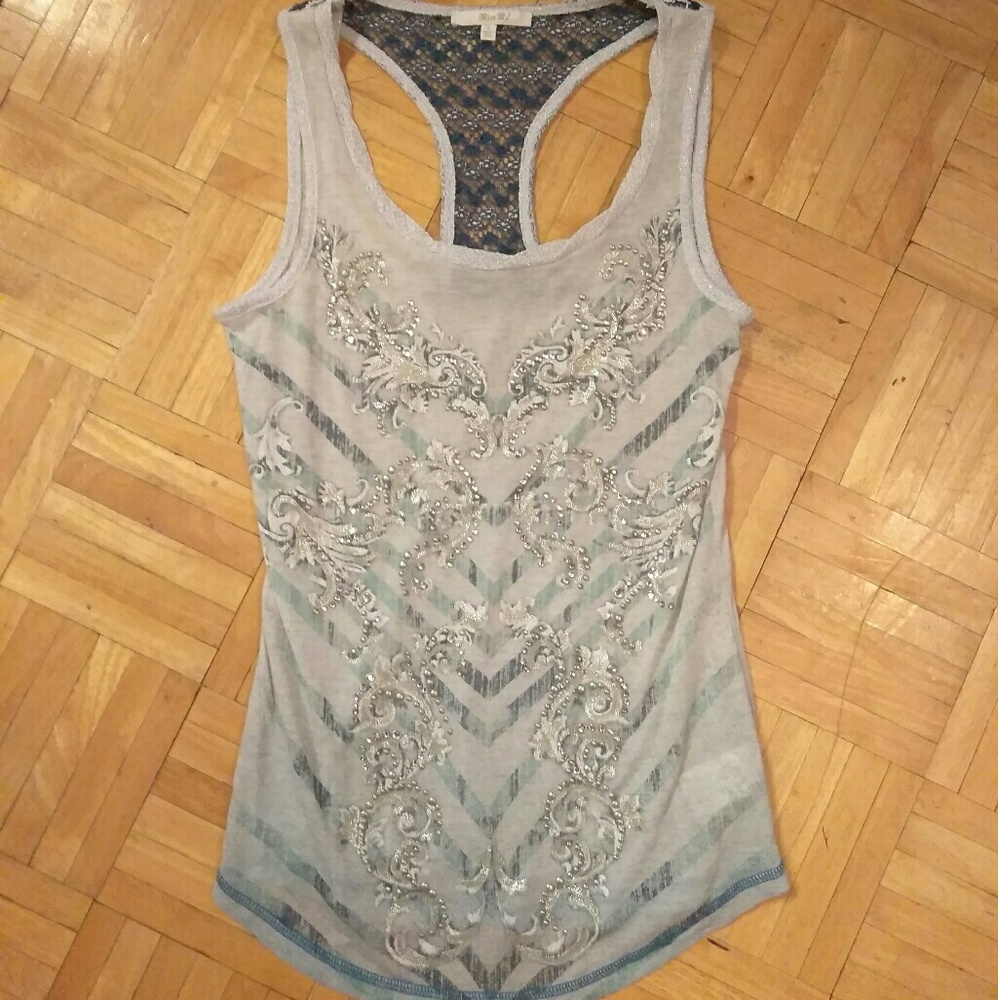 Miss Me racerback bling top